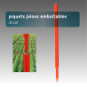 Piquets jalon emboitable en plastique 33 cm - lot 50