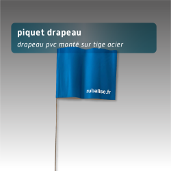Piquet drapeau 40 cm - lot de 100 - Bleu