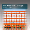 Balisage filet securité orange 1m*50m