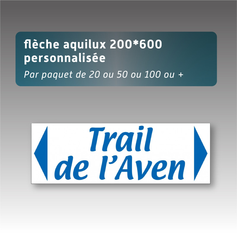 Flèche Aquilux Personnalisée 20 x 60 cm | Signalétique Sur Mesure Devis Rapide