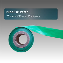 Rubalise Plastique Verte 70 mm x 250 m – Balisage et Signalisation Extérieure