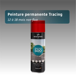 Bombe de marquage tracing  peinture permanente 500ml - lignes de signalisation - 12 à 18 mois - 6 coloris