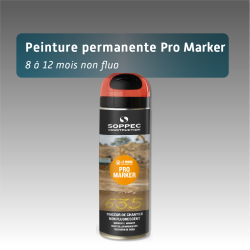 Bombe de marquage pro marker non fluo peinture permanente - 8 à 12 mois - 3 coloris