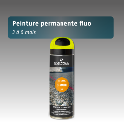 Bombe peinture marquage au sol permanent 6 mois - 7 couleurs