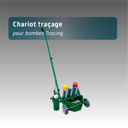 Chariot traçage de lignes avec porte aerosols