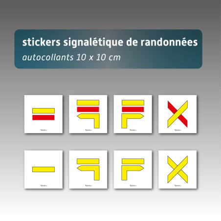 Adhésifs de signalétique de randonnée