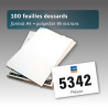 Lot 100 feuilles A4 indéchirables pour imprimer vos dossards