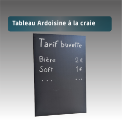 Tableau d’affichage ardoisine 60 x 40 cm - Support Akylux léger