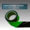 Rubalise de Chantier Plastique Noir/Vert 50 mm x 100 m | Balisage Sécurité