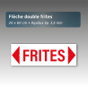 Flèche aquilux double panneau "Frites" - 20 x 60 cm - épaisseur 3,5 mm