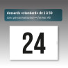 Dossards A5 numérotés de 1 à 50 sans personnalisation | Impression noire