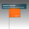 Piquet drapeau 40 cm - lot de 100 - 8 couleurs au choix