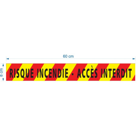 Rubalise Risque incendie - Accès interdit 50 mm x 250 m | Signalisation de sécurité