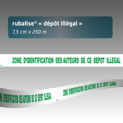 Rubalise dépôt illégal - Zone identification des auteurs - 75 mm x 250 m