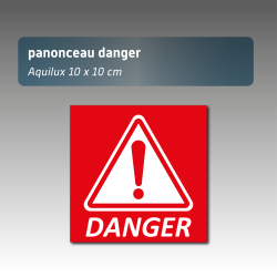 Panneau Danger 10 x 10 cm - Signalétique de sécurité
