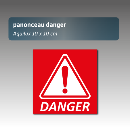 Panneau Danger 10 x 10 cm - Signalétique de sécurité