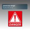Panneau Danger 30 x 27 cm - Signalétique de sécurité