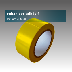 Ruban adhésif 50mm*33m jaune et noir