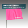 Piquet drapeau de signalisation 40 cm tige acier - lot de 100
