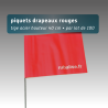 Piquet drapeau de signalisation 40 cm tige acier - lot de 100