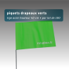 Piquet drapeau de signalisation 40 cm tige acier - lot de 100