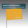 Piquet drapeau de signalisation 40 cm tige acier - lot de 100