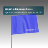 Piquet drapeau de signalisation 40 cm tige acier - lot de 100