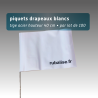 Piquet drapeau de signalisation 40 cm tige acier - lot de 100