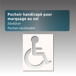 Pochoir HANDICAPÉ 50cm x 60cm pour marquage au sol