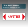 Flèche Aquilux double 20 x 60 cm « Navettes » - Signalétique directionnelle
