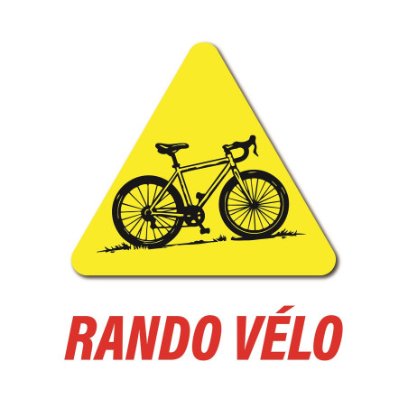 Panneau RANDO VÉLO Aquilux 70 × 90 cm - Fond blanc