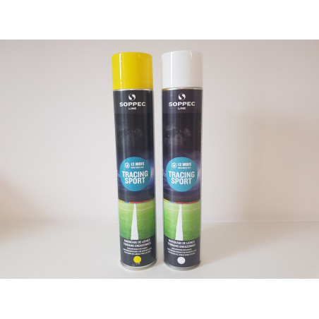 Bombe de marquage tracing sport peinture temporaire pour gazon - 3 à 6 mois - 6 coloris
