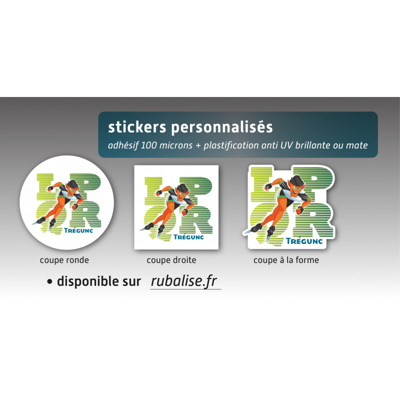 Stickers personnalisés pour vignette assurance et CT bien alignées.