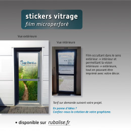 Sticker vitrage film opaque