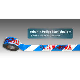 Rubalise signalisation POLICE MUNICIPALE - 70mm*250m