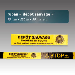 Rubalise plastique 75mm*250m : dépôts sauvage enquête en cours