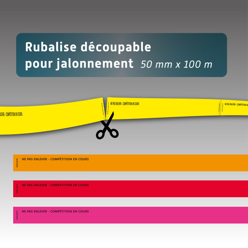 Rubalise découpable 50 mm x 100 m
